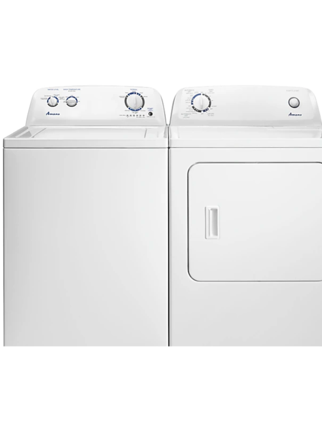 Amana Top-Load Washer with Agitator & Vented Electric Dryer Set