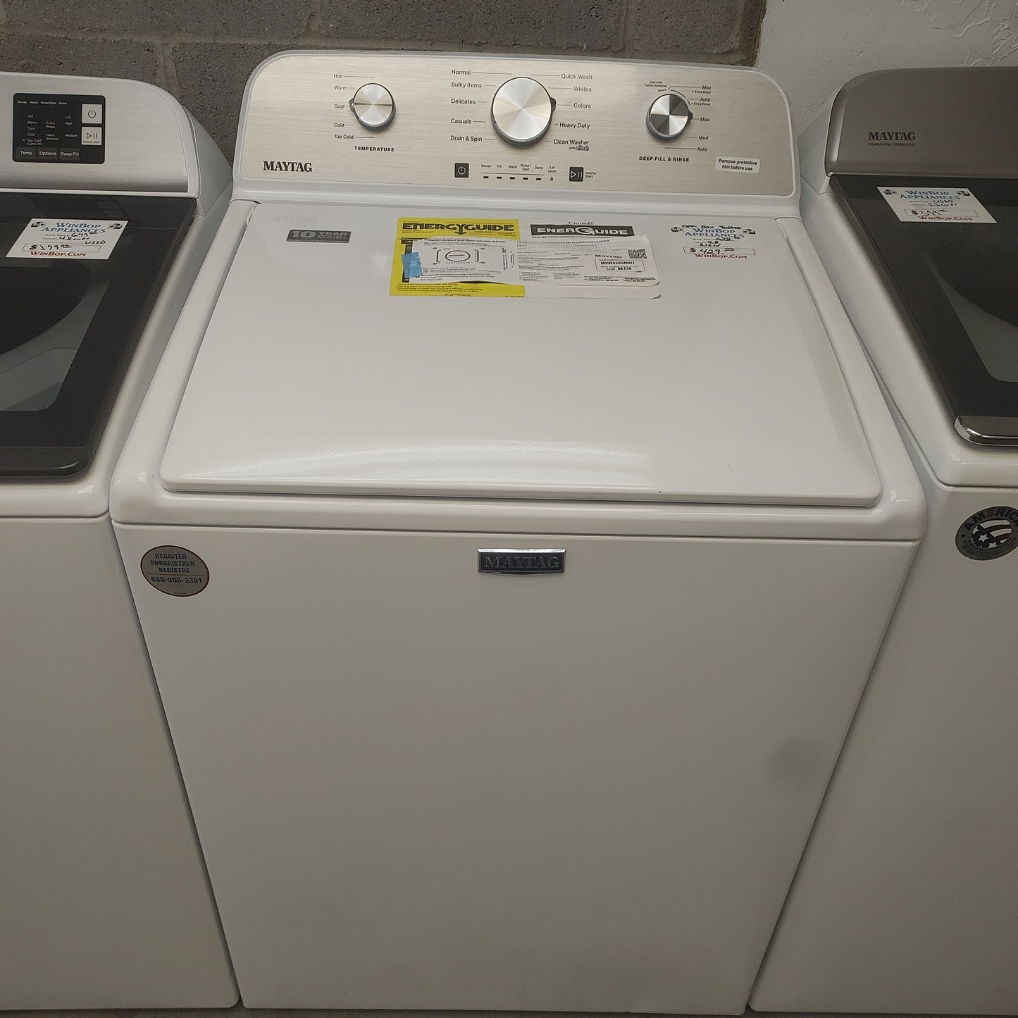 New Maytag 4.8 Cubic Ft Top Load Washer with Agitator