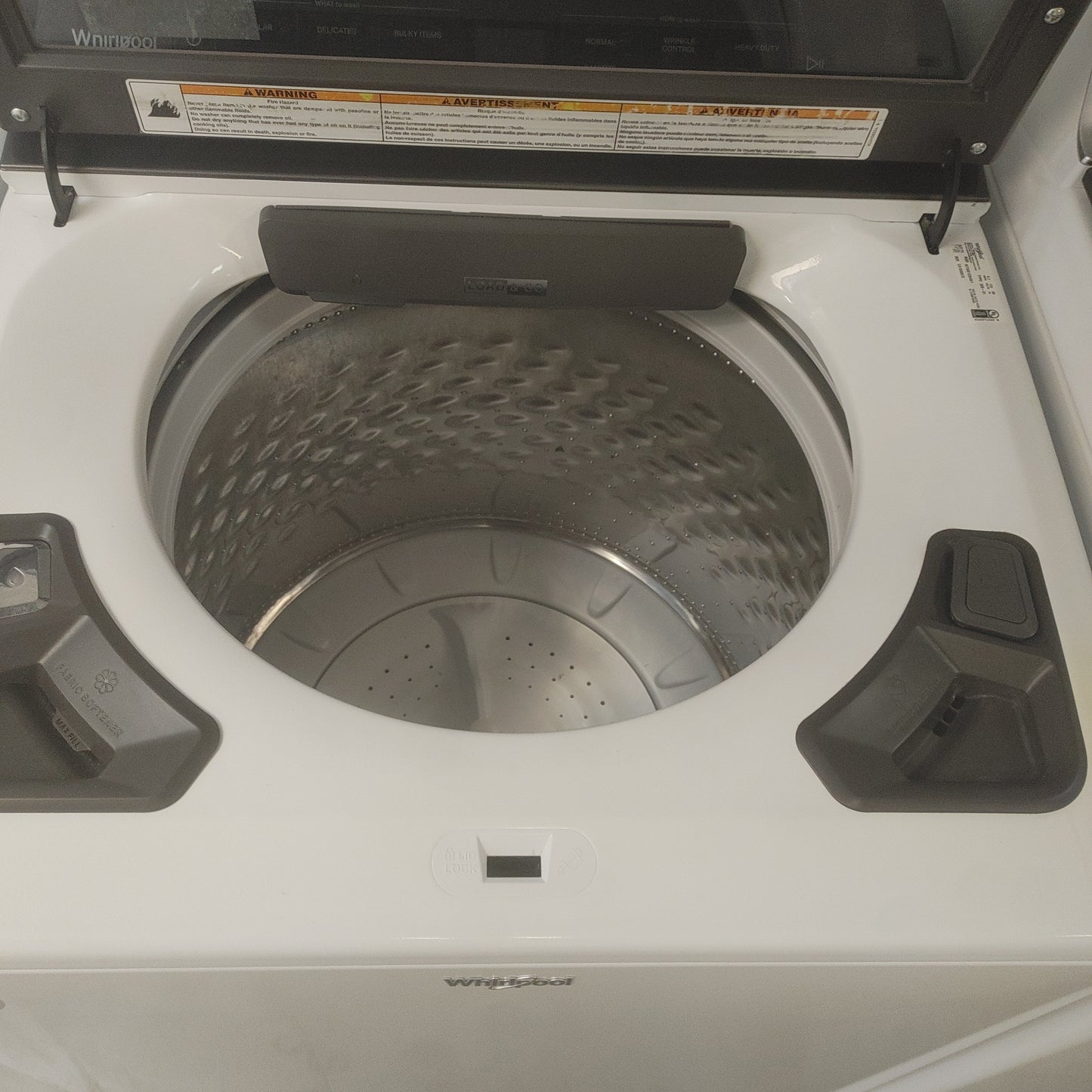 Used Whirlpool 4.8 cubic ft Top Load Impeller Washer with Remote Enable and Load & Go