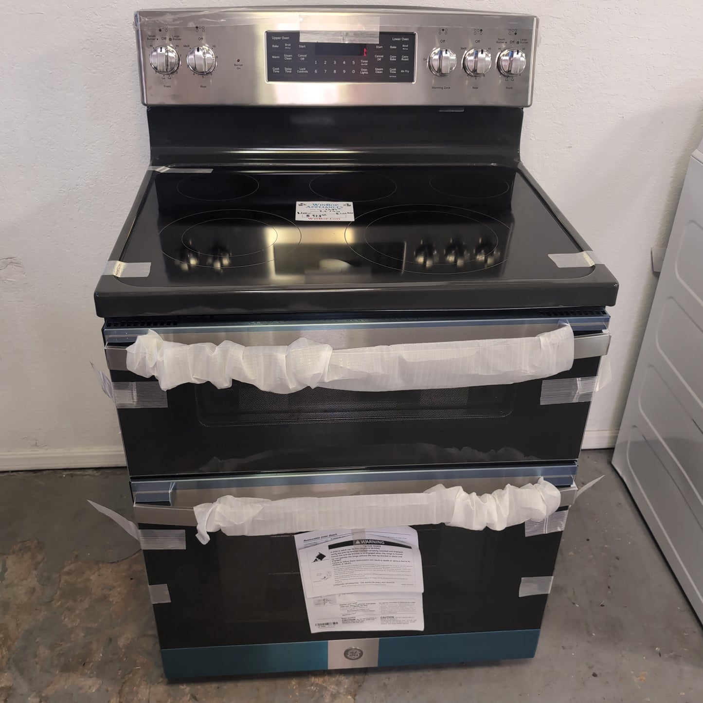 New GE 5 Burner Electric Freestanding Double Oven