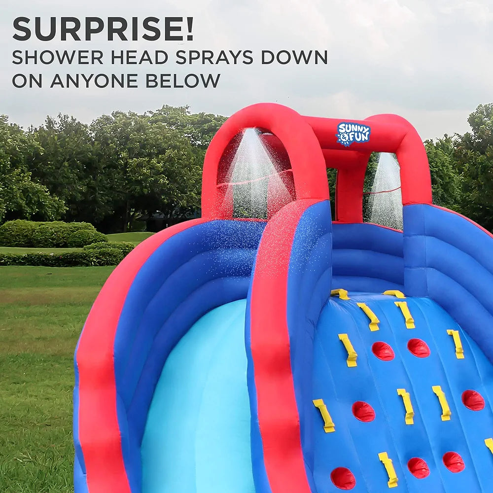 Playvibe Inflatable Water Slide Park with blower
