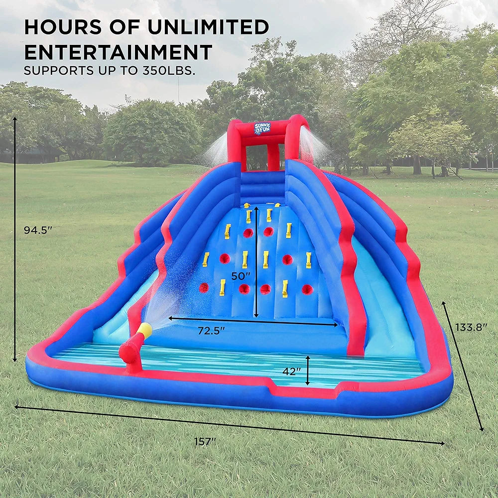 Playvibe Inflatable Water Slide Park with blower