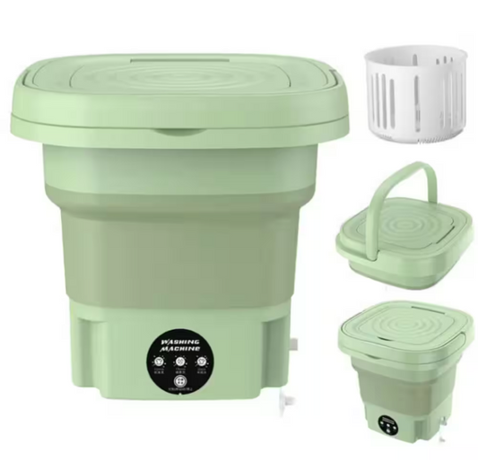New 0.28 cu ft. Portable Top Load Washer in Green with Detachable Drain Basket 3 Modes for Underwear, Socks, Baby Clothes