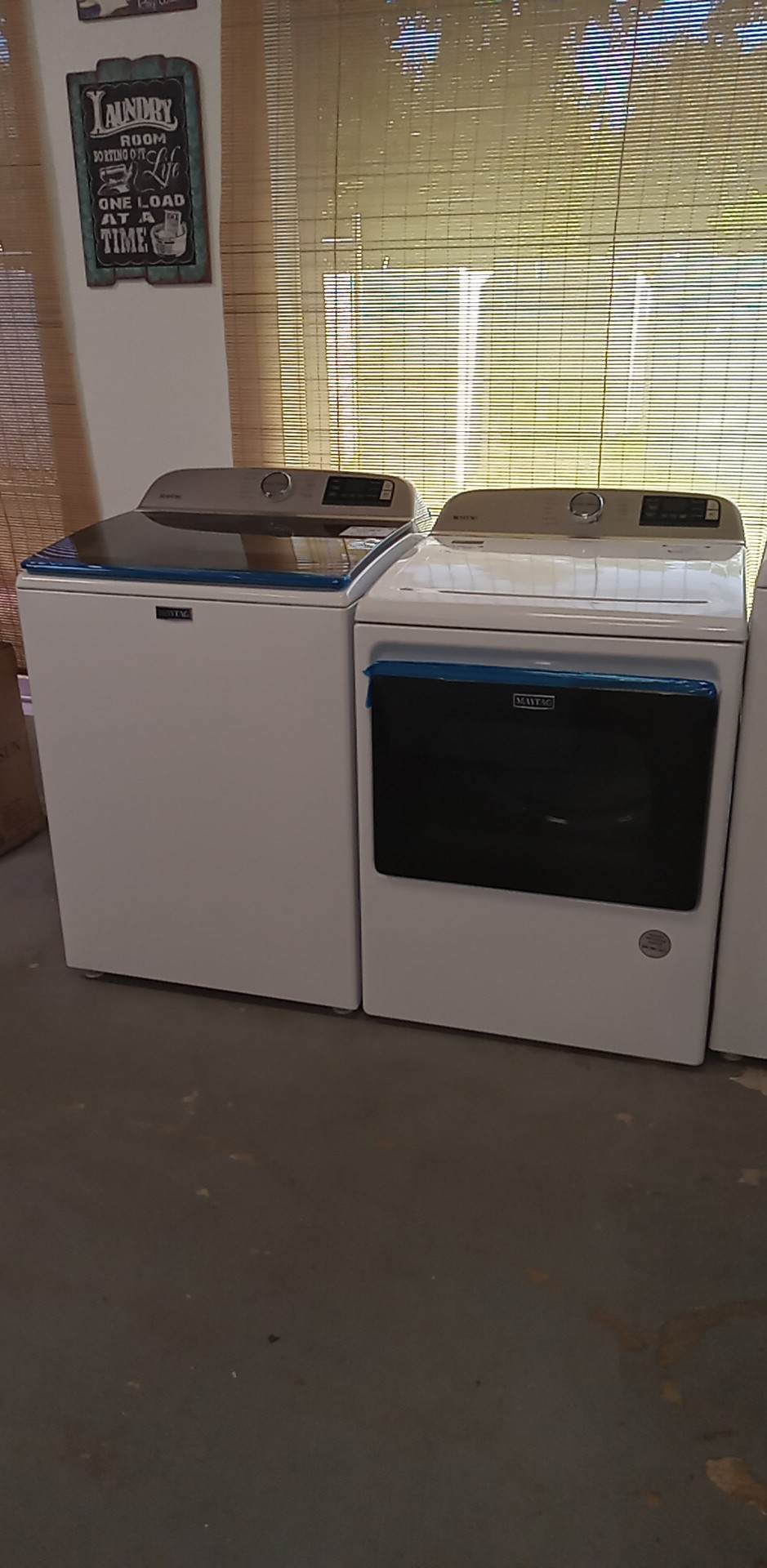 New Maytag 5.3 Washer and 7.4  dryer set